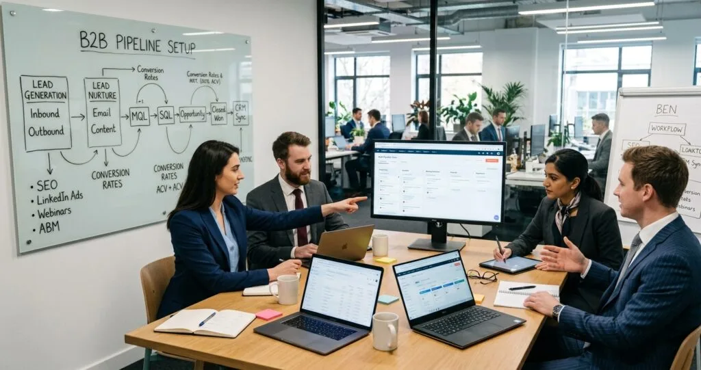 B2B pipeline marketing setup service cover