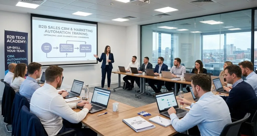B2B Sales CRM and marketing automation training session