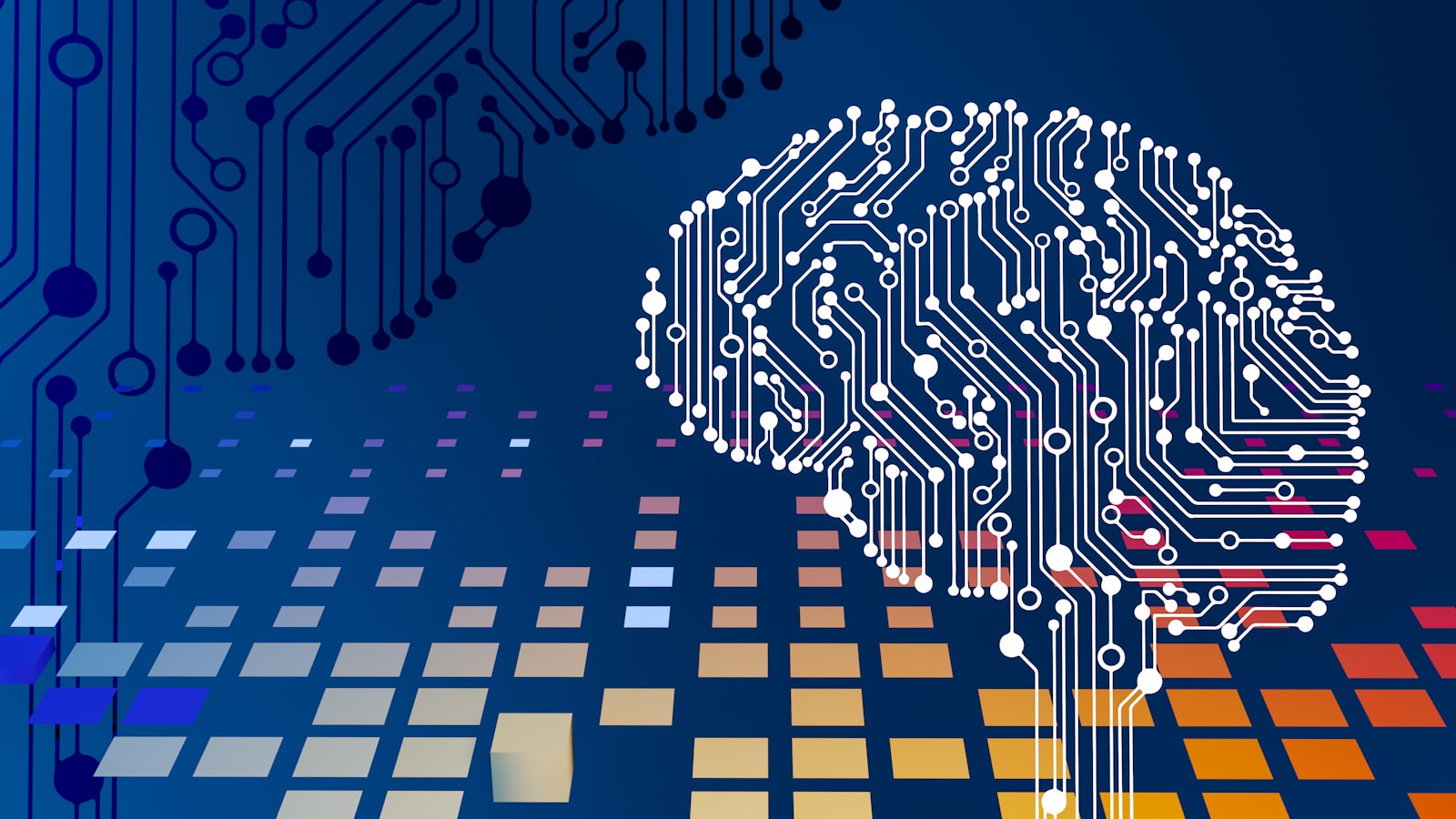 Circuit board with brain pattern