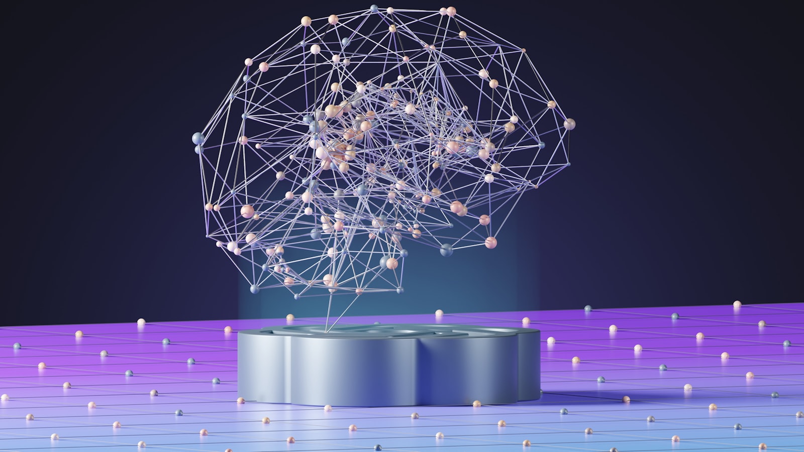 Abstract network sphere visualization