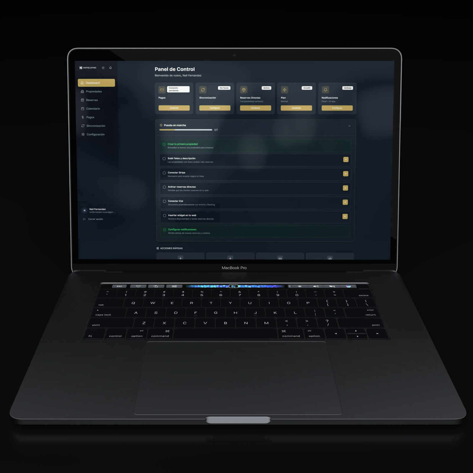 Person working with laptop and financial charts