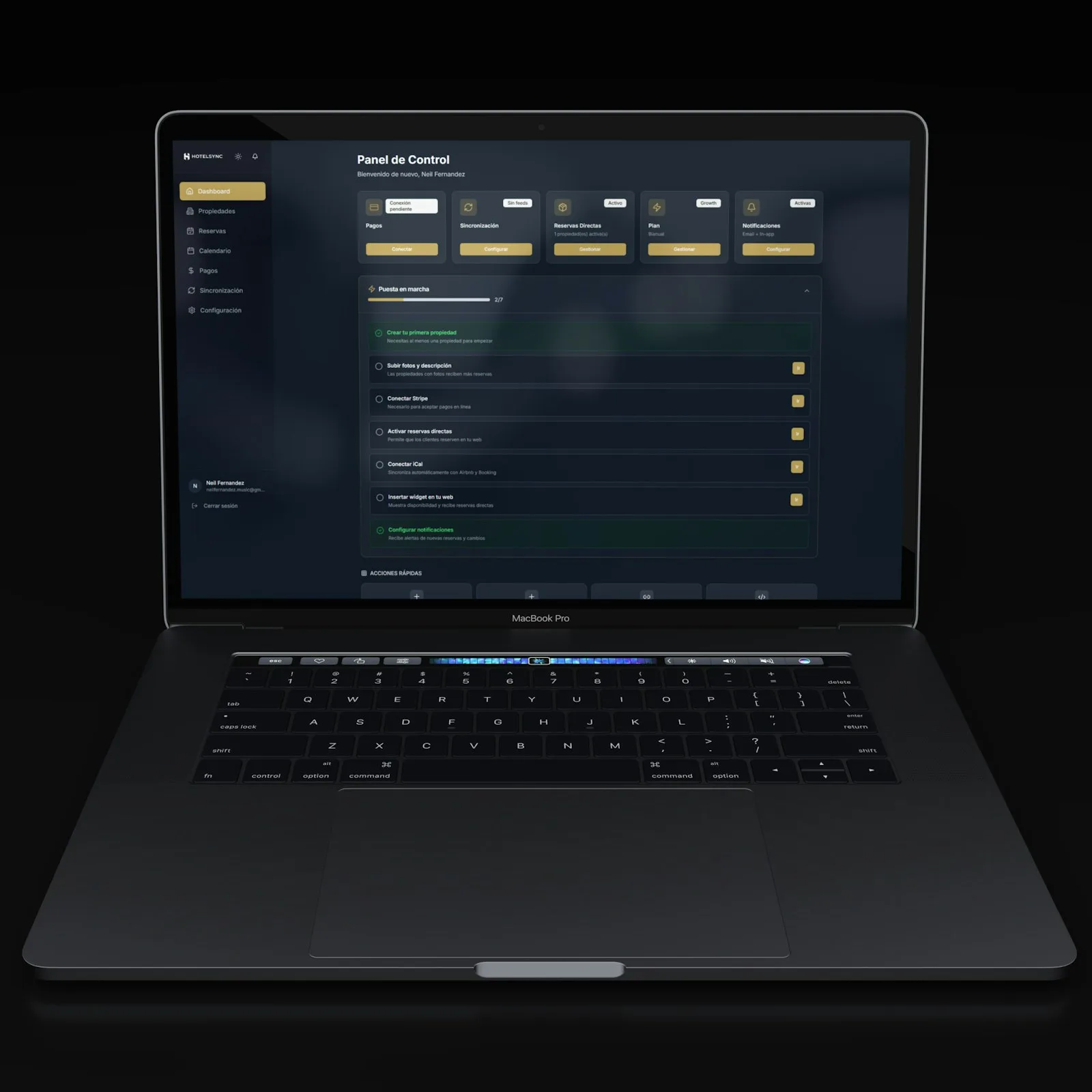 Person working with laptop and financial charts
