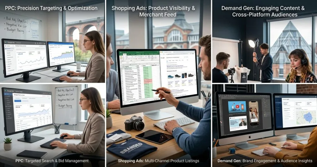 PPC shopping ads and demand gen service cover